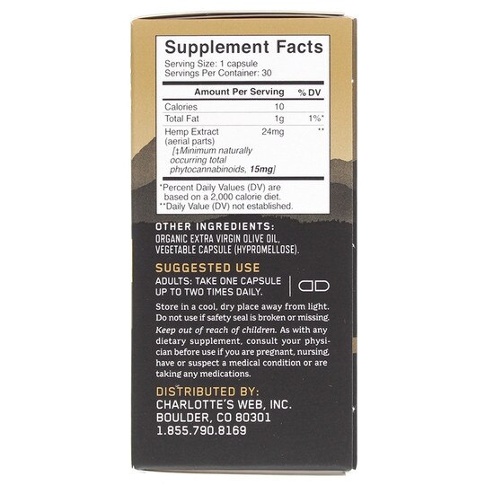 Hemp Extract Liquid Capsules 15 Mg, CW